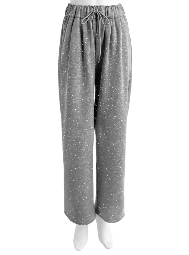 ラメスウェットワイドパンツ