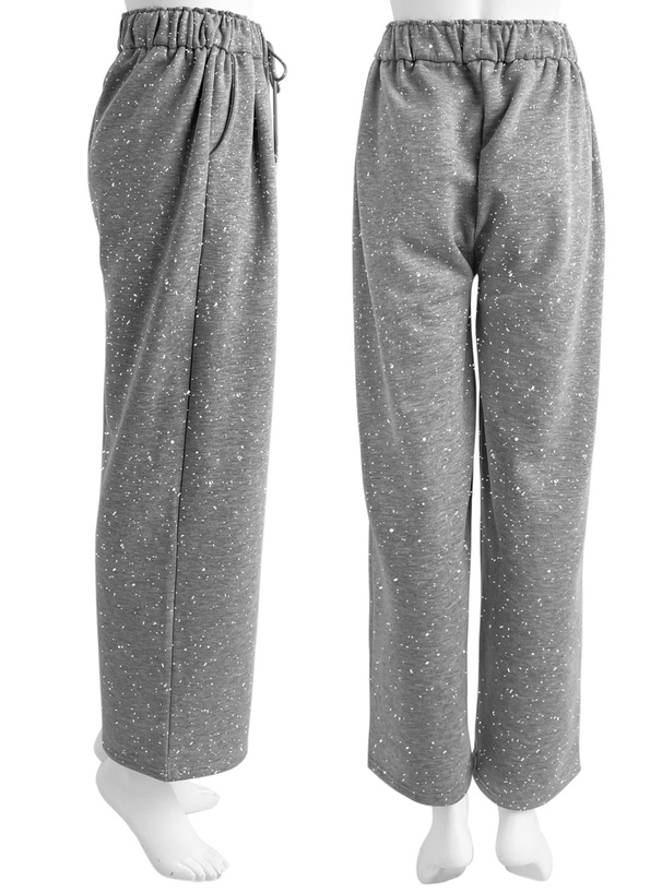 ラメスウェットワイドパンツ