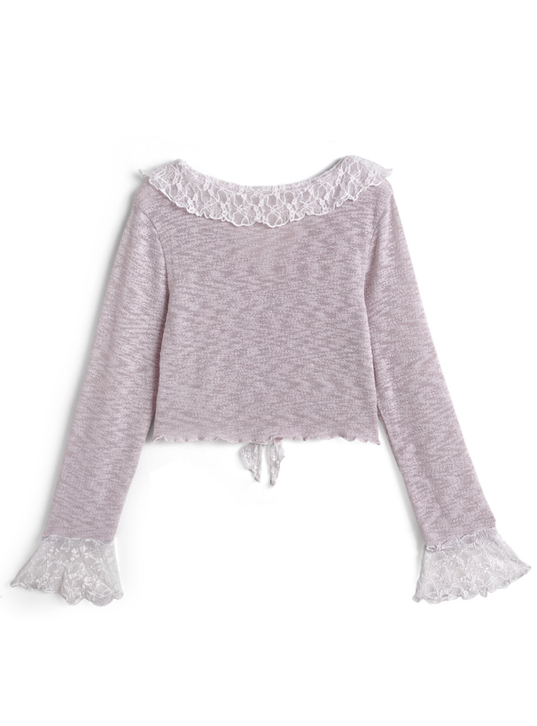 ラッフルレースフリルカーディガン