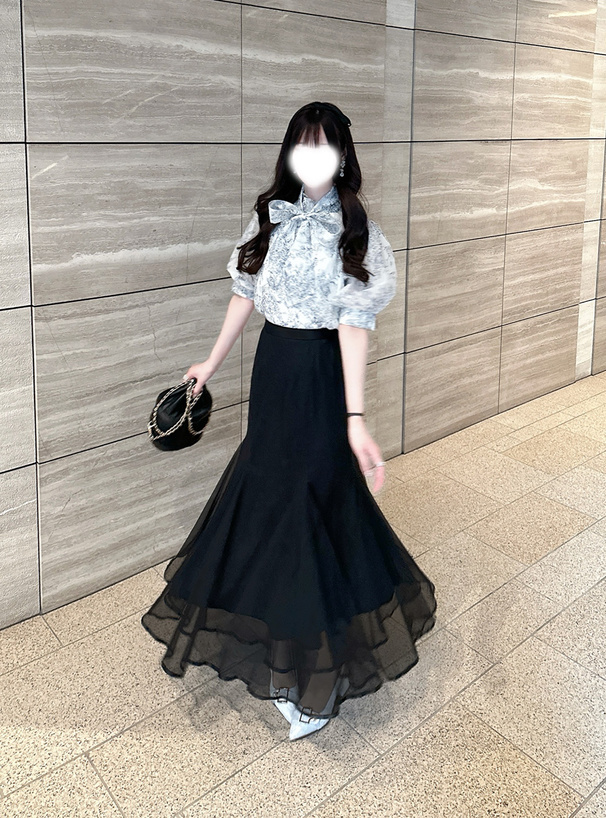チュールマーメイドスカート