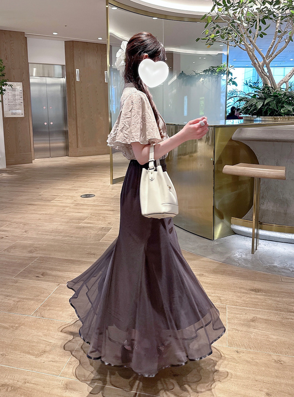チュールマーメイドスカート