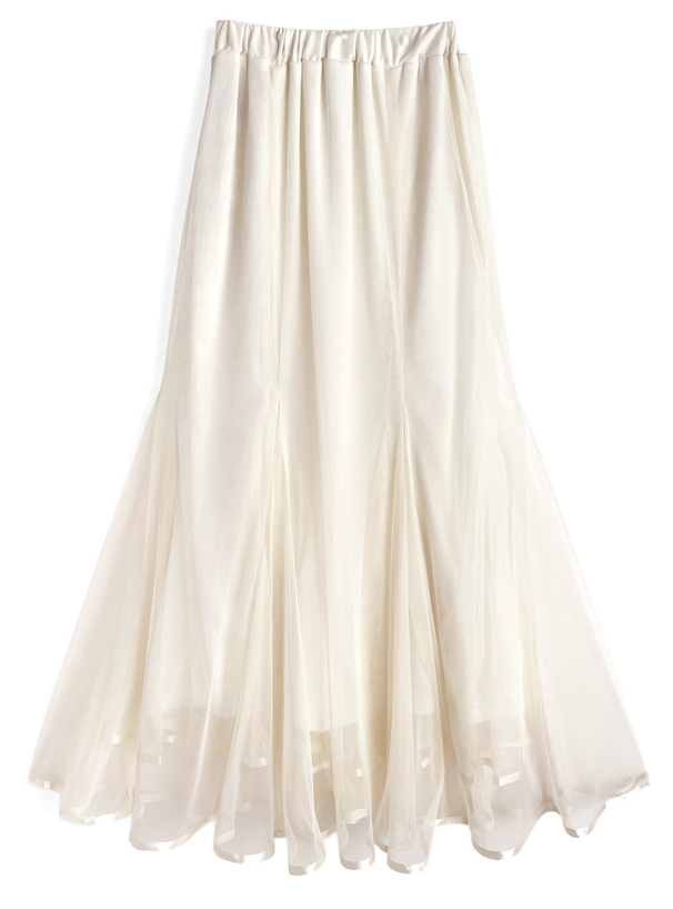 チュールマーメイドスカート