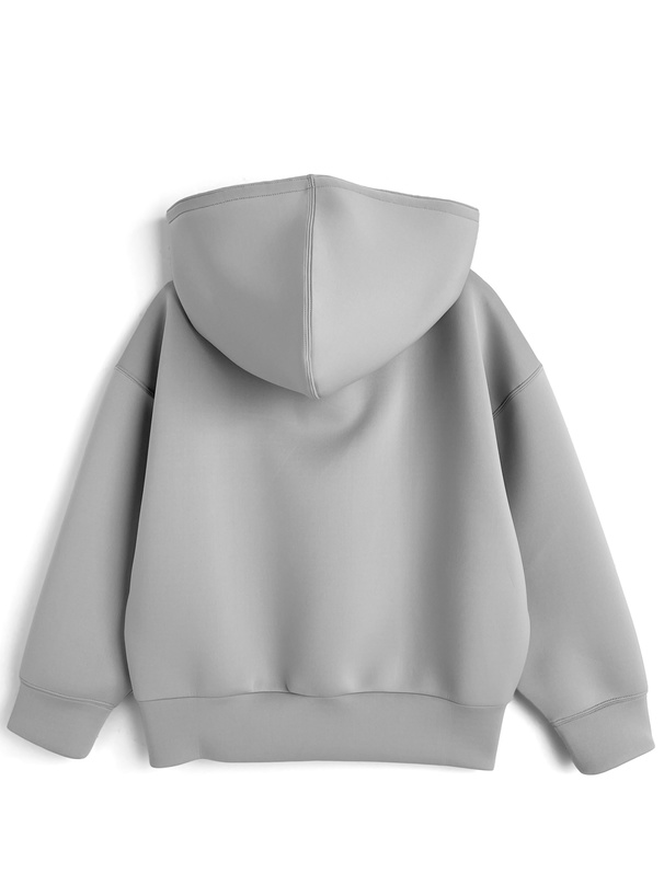 ロゴ刺繍オーバーサイズジップパーカー