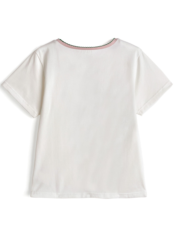 配色ロゴプリントTシャツ