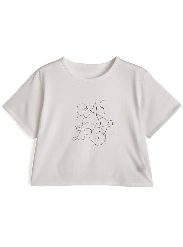 ラインストーンロゴTシャツ