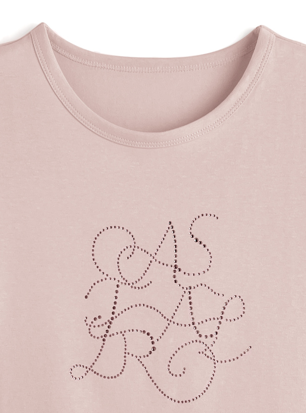 ラインストーンロゴTシャツ