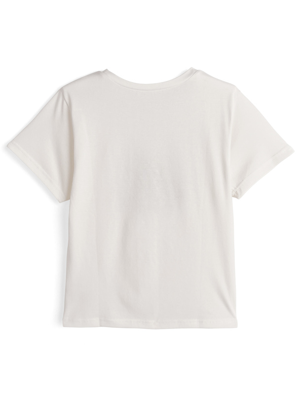 立体刺繍ロゴビジューTシャツ