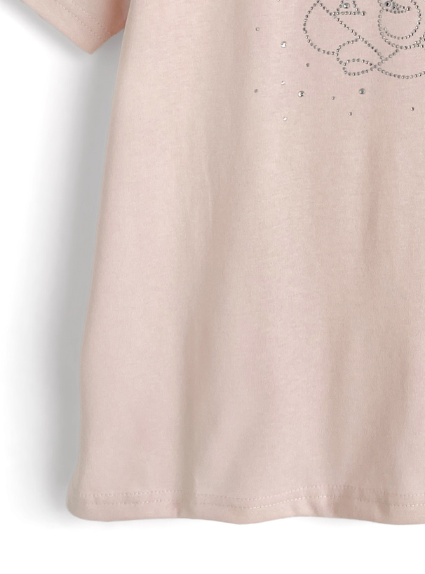 ラインストーンロゴTシャツ