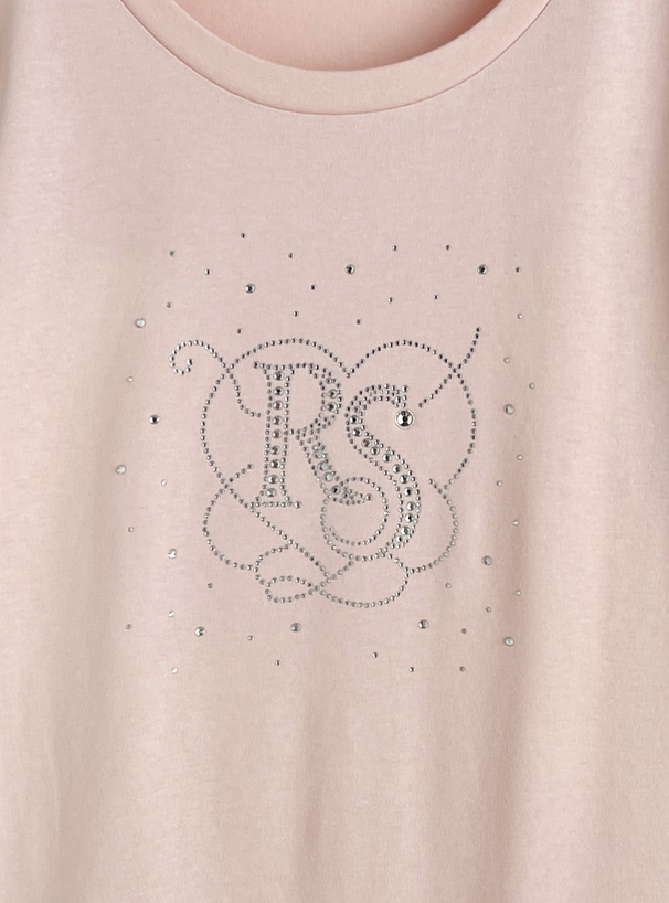 ラインストーンロゴTシャツ