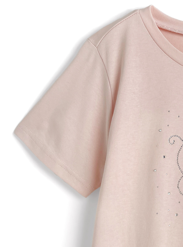 ラインストーンロゴTシャツ