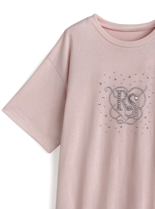 ラインストーンロゴTシャツ