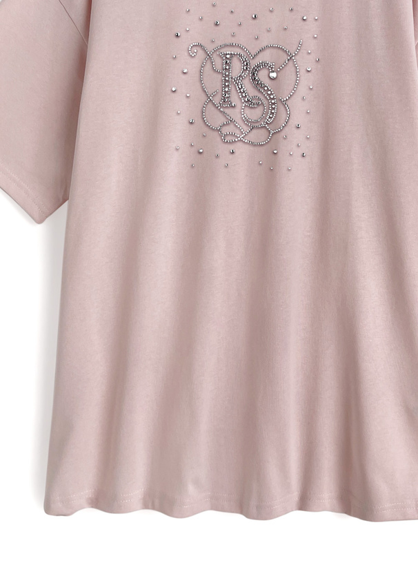 ラインストーンロゴTシャツ
