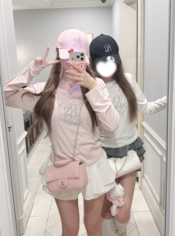 ラインストーンロゴロンT