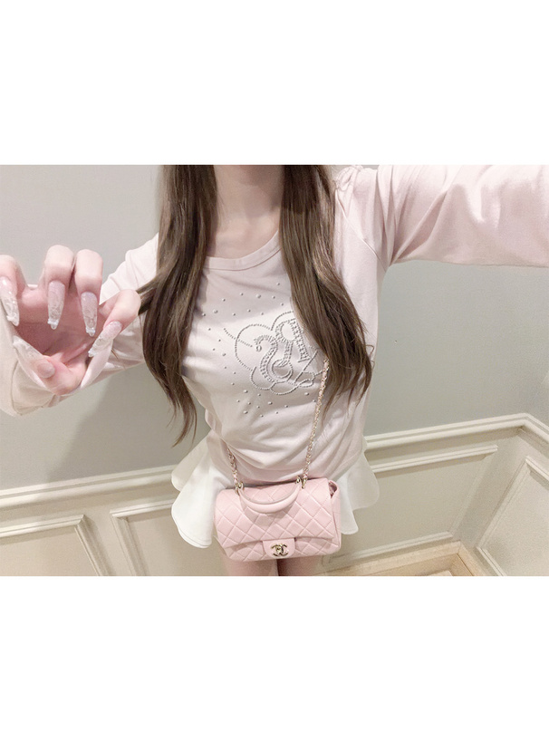 ラインストーンロゴロンT