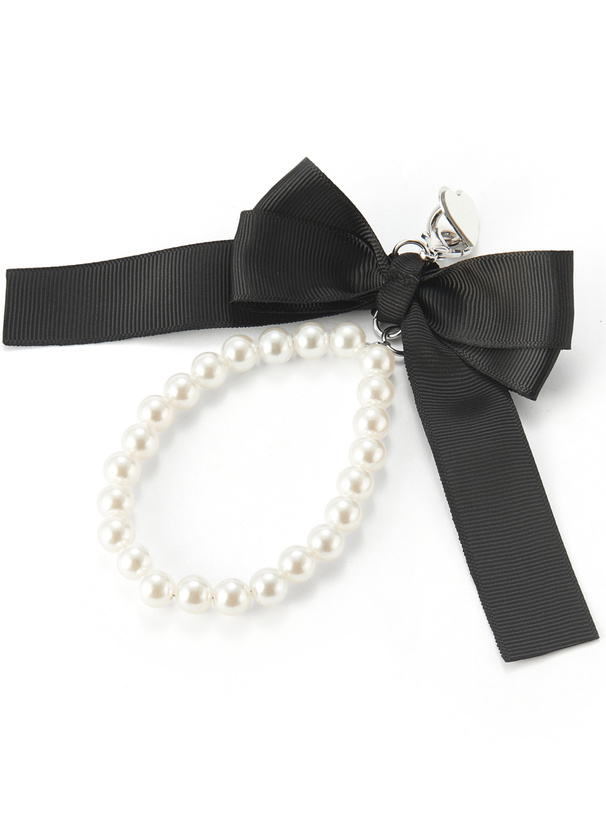 リボンパールチャームストラップ