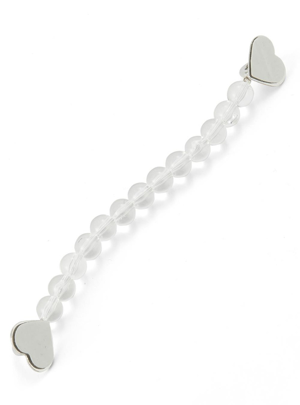 ハートクリアビーズスマホチェーンストラップ
