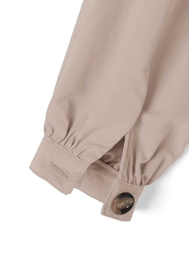 トレンチ風バックシャーリングカシュクールブラウス