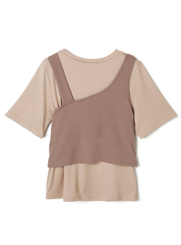 アシンメトリーデザインベストXTシャツセット