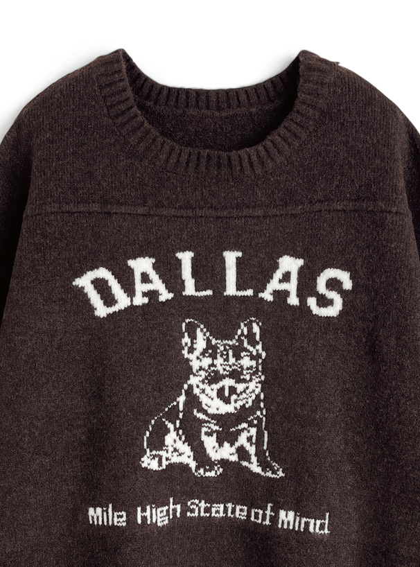 ブルドックロゴニットトップス[so31] | レディースファッション通販の