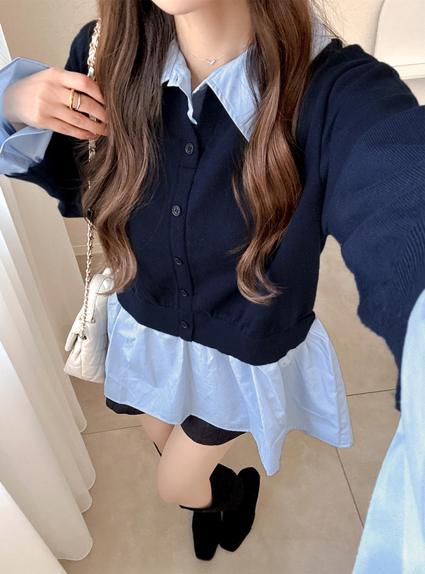 シャツドッキングニットチュニック[so33] | レディースファッション