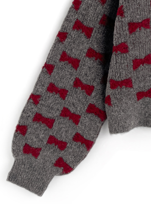 リボンニットトップス