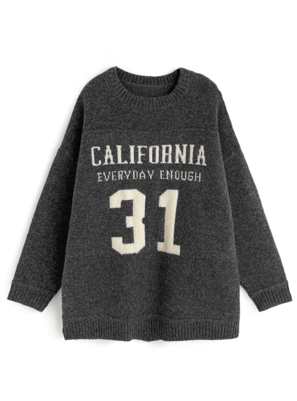 ロゴジャガードニットトップス