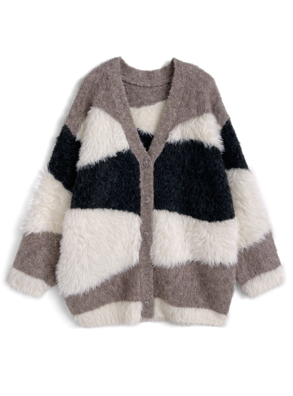 パッチワークニットカーディガン[so40]