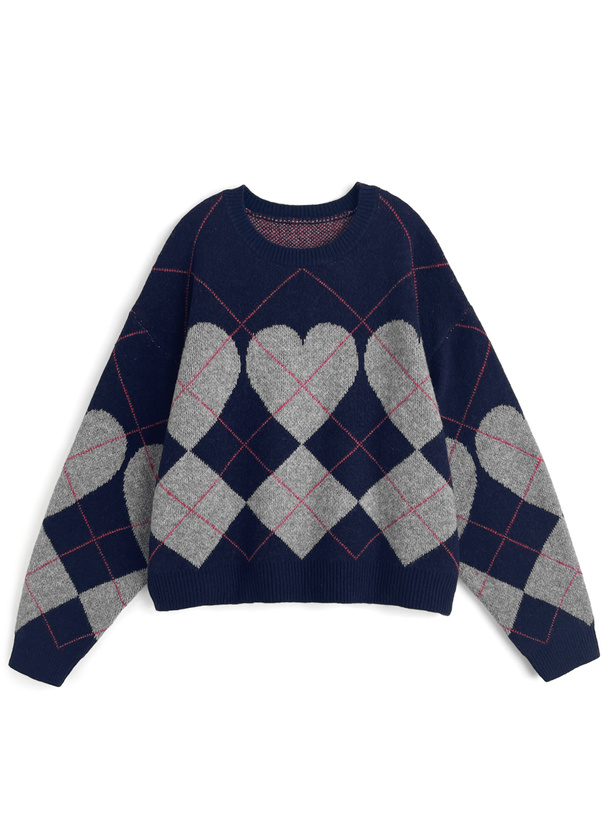 アーガイル柄ニットトップス[so42] | レディースファッション通販の