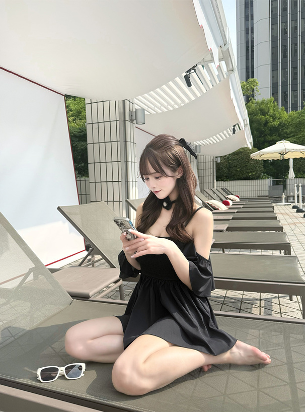 フリルオフショルダーフレアビキニ水着