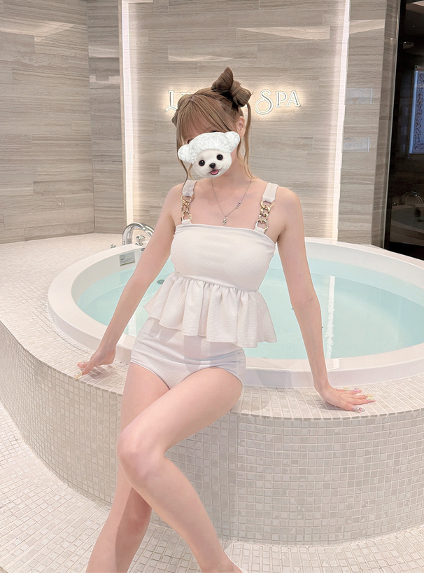 チェーンペプラムビキニ水着
