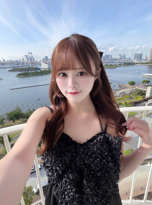 クロスネックフラワービッグリボンフレアビキニ水着