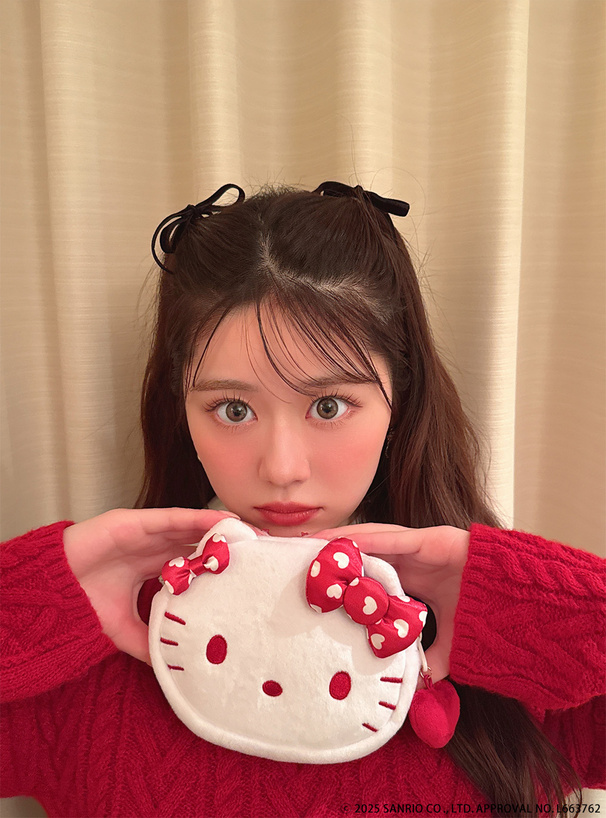 レア‼️Hello Kitty クリスマスポーチ サンリオキャラクターズコラボ ハローキティクリスマスフェイスポーチ