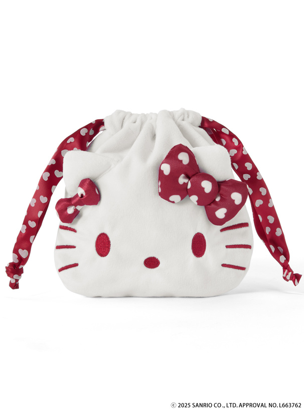 サンリオキャラクターズコラボ ハローキティクリスマスフェイス巾着
