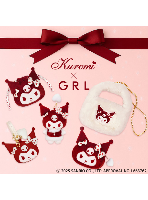 サンリオキャラクターズコラボ　クロミストラップ付きフェイスミラー