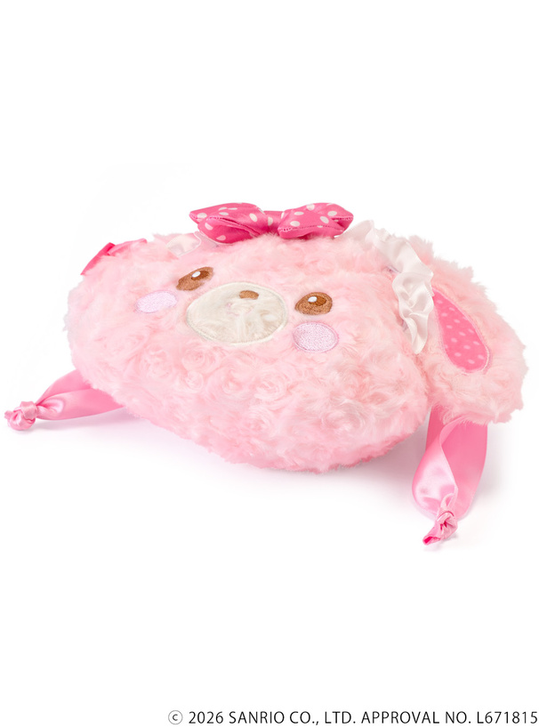 サンリオキャラクターズコラボ　くるくるファーヘッドドレスぼんぼんりぼんフェイス巾着