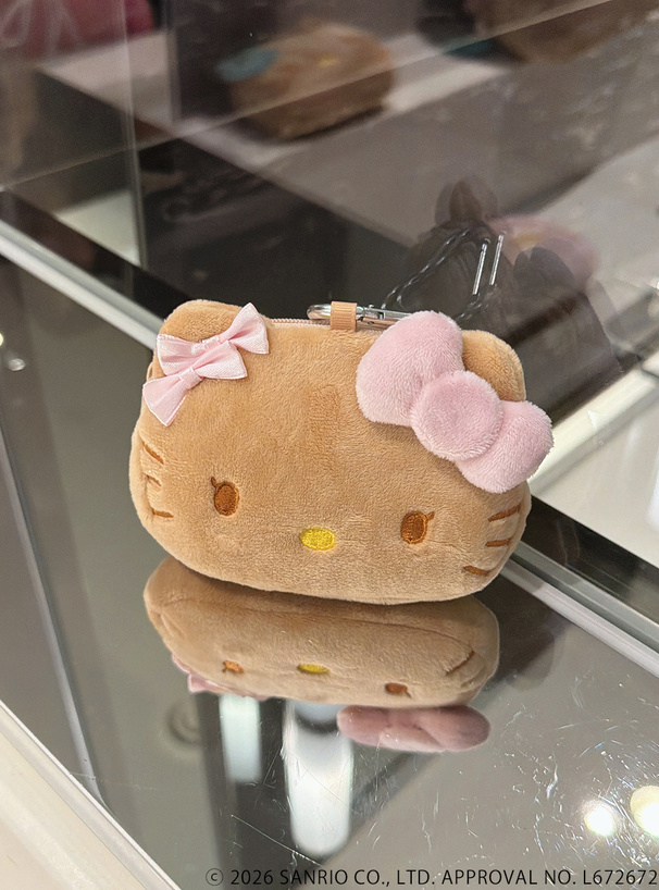 サンリオキャラクターズコラボ　ダブルピンクリボン付き日焼けハローキティミニポーチ付きエコバッグ