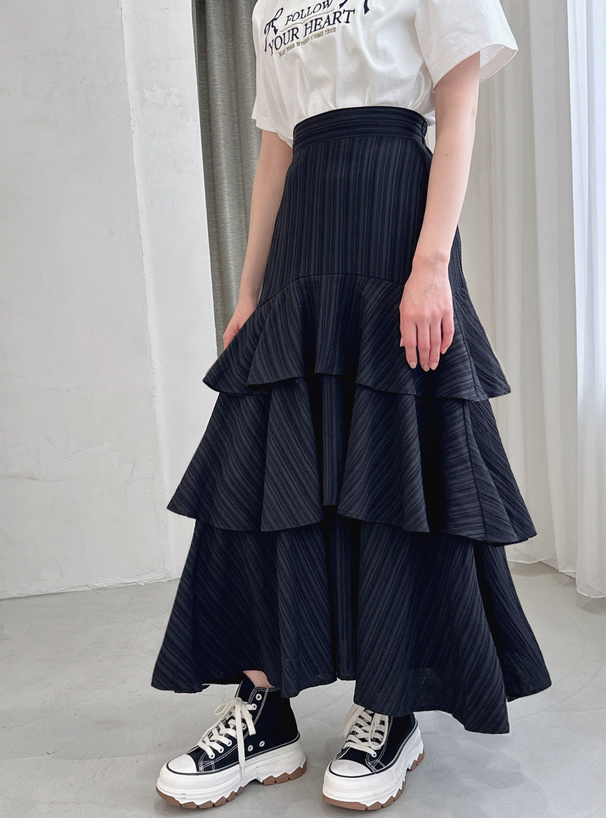 アシンメトリーティアードスカート[ta021] | レディースファッション 