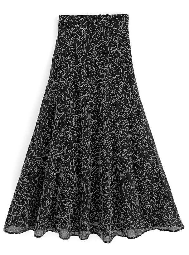 花柄刺繍シアーフレアスカート[ta029] | レディースファッション通販の 