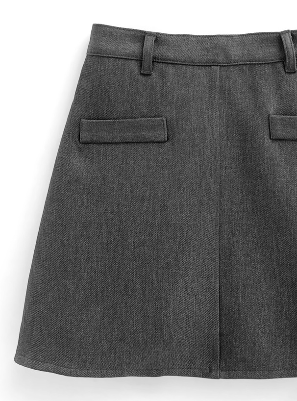 インパン裏地付きバックプリーツミニスカート[ta193] | レディース