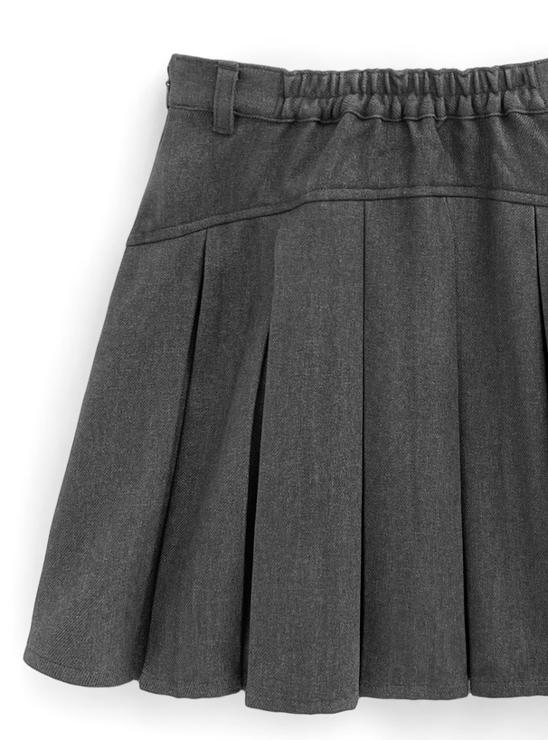 インパン裏地付きバックプリーツミニスカート[ta193] | レディース