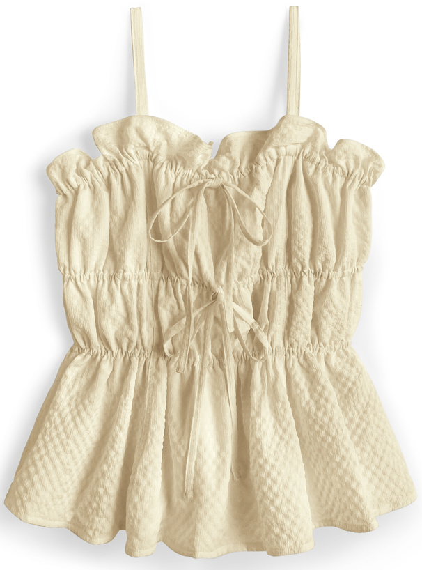 フリルリボンキャミソールビスチェ