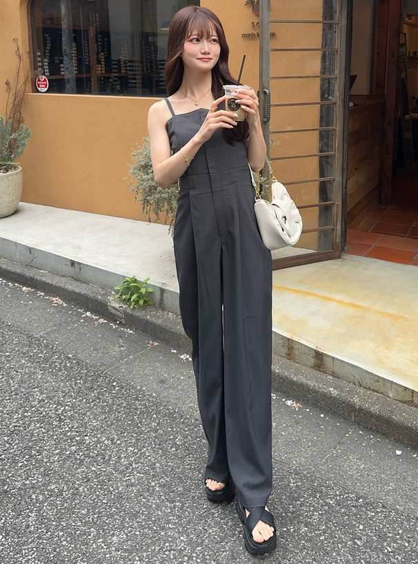 麻調サロペット