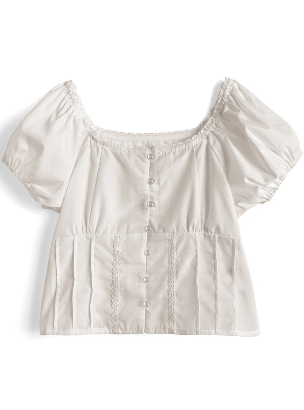 2Wayレースタックブラウス