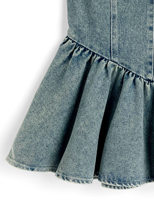 デニムチューブトップス