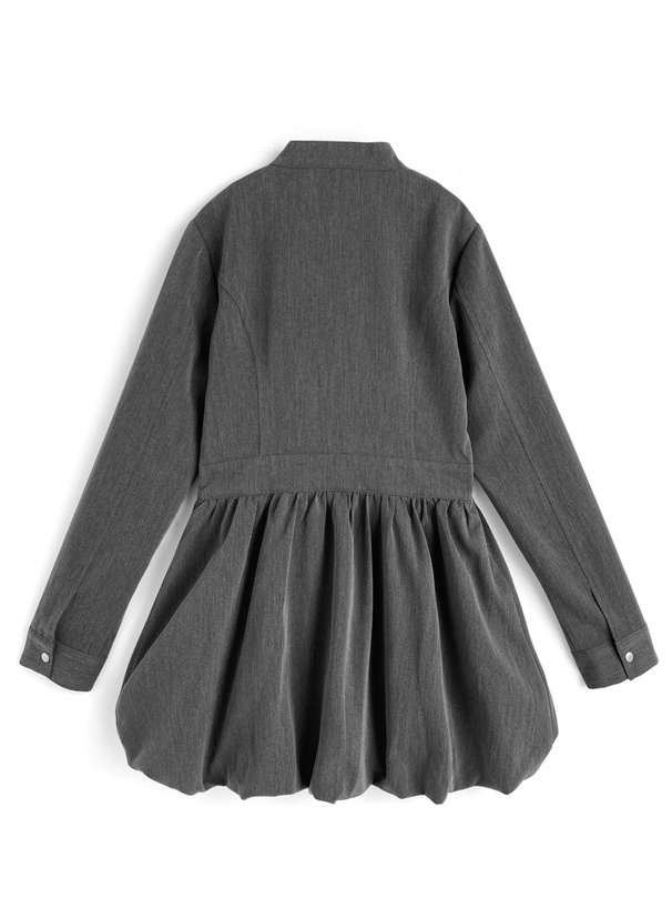 フロントジップバルーンミニワンピース