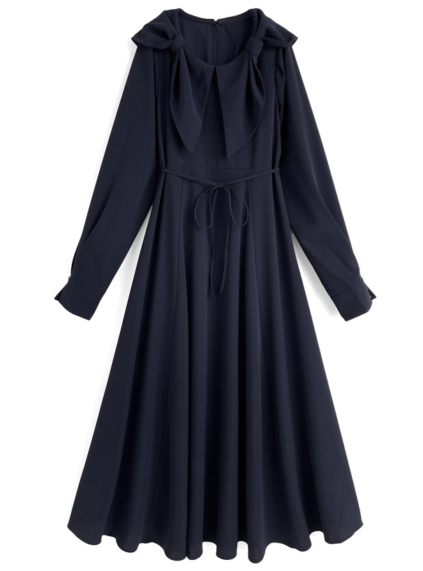 ダブルリボンフレアワンピース[ta297]