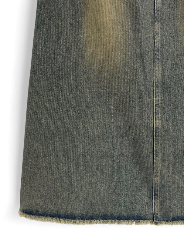 デニムカーゴロングスカート