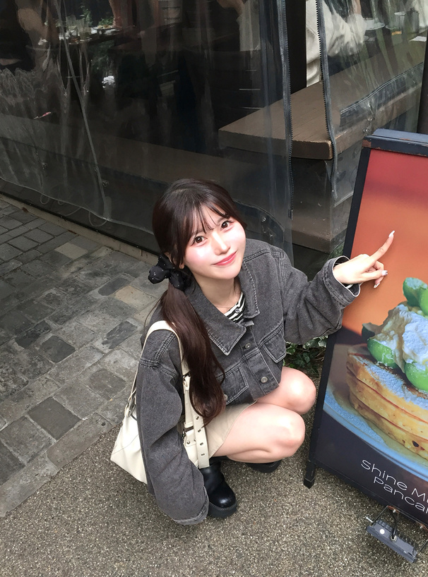 フリンジショート丈デニムブルゾン