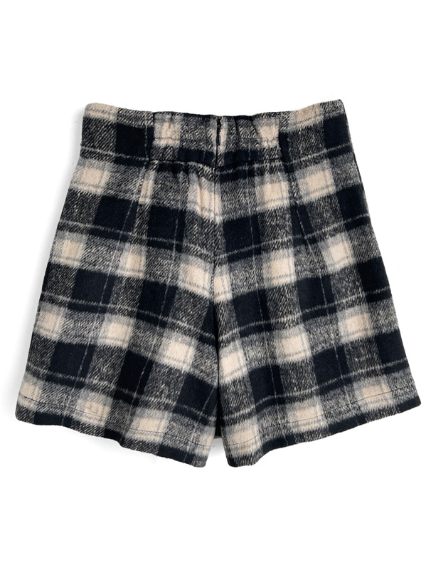 [新品未使用タグ付き]familiar チェック柄キュロットカート 110 チャーム付きチェック柄ラップ風台形キュロット[ta310a] | レディース