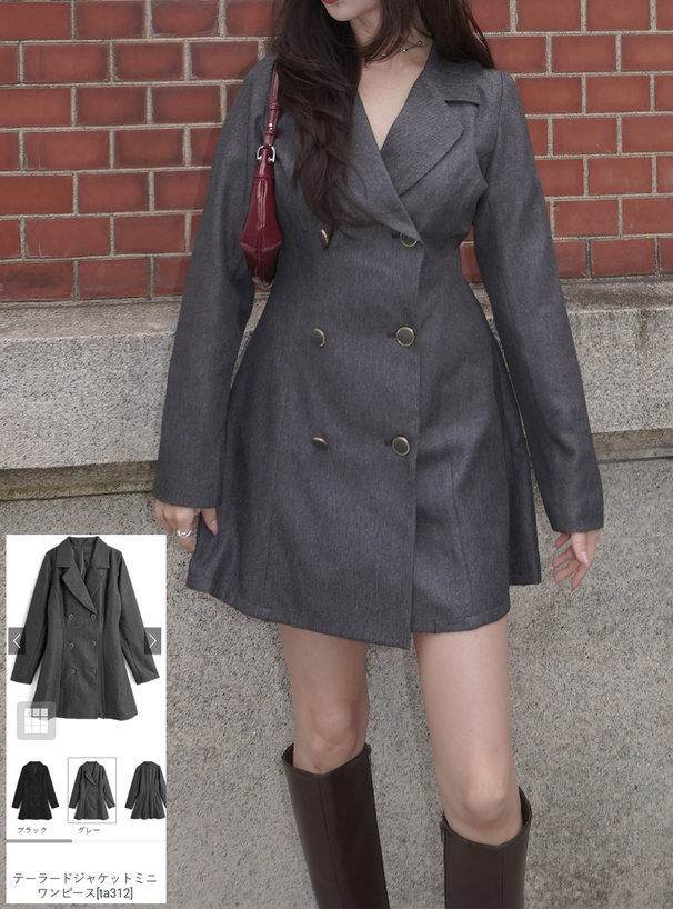 テーラードジャケットミニワンピース[ta312] | レディースファッション